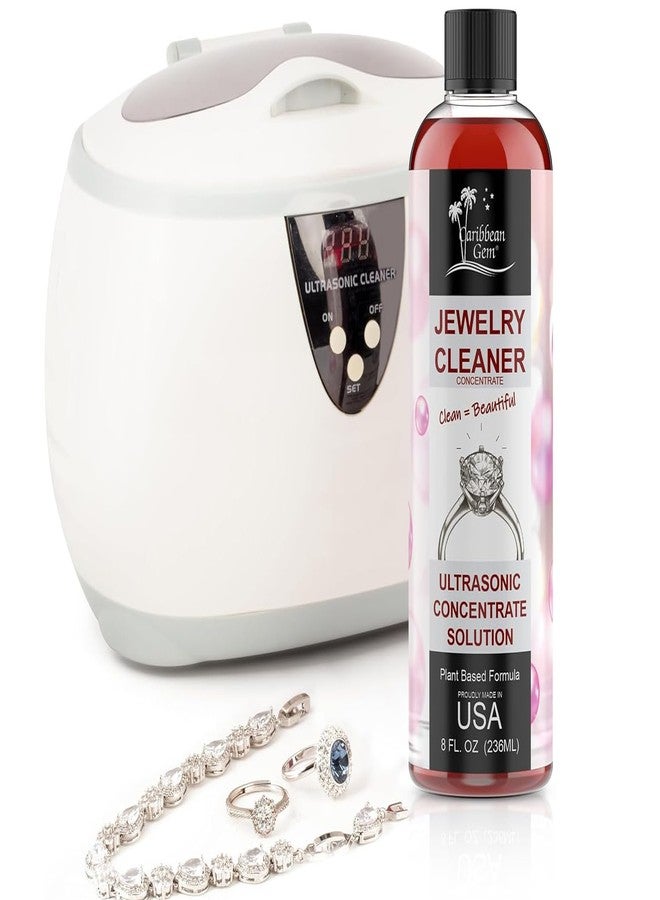 Caribbean Gem Ultrasonic Cleaner Solution Concentrate - Highly Concentrated All Purpose Cleaning Solution for All Ultrasonic Machines - USA Made Plant Based Eyeglass and Jewelry Cleaner, 8 floz - Image 2